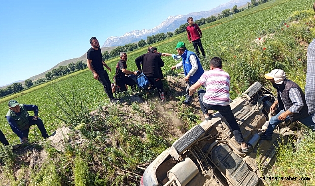 Kahramanmaraş Elbistan’da Kaza: Otomobil Sulama Kanalına Uçt