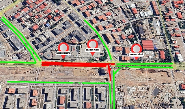 Kahramanmaraş’ta Azerbaycan Bulvarı’nda Geçici Trafik Düzenlemesi!