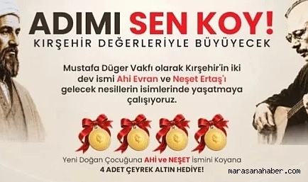 Yeni Doğan Bebeklere Bu İsimleri Veren Ailelere 4 Çeyrek Altın verilecek!