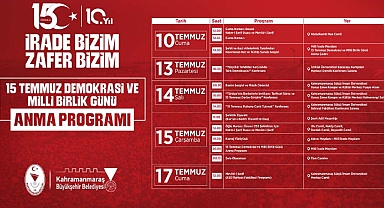 15 Temmuz Demokrasi ve Milli Birlik Günü Anma Programları Başlıyor!