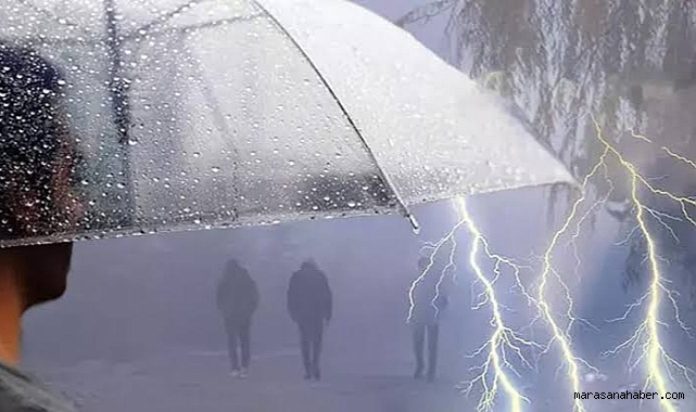 Kahramanmaraş İçin Meteorolojik Alarm! Kuvvetli Sağanak, Dolu ve Fırtına Bekleniyor