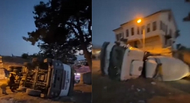 Kahramanmaraş'ta Beton Mikseri Devrildi!