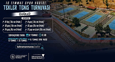 Kahramanmaraş’ta Ödüllü Tenis Turnuvasına Başvurular Başladı!