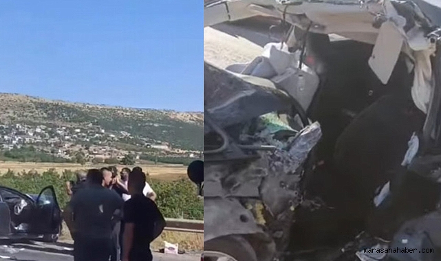 Kahramanmaraş'ta Yabancı Plakalı Otomobil Otobüse Çarptı, 2 Yaralının Durumu Ağır