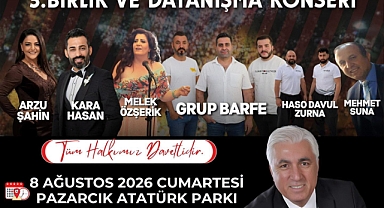 Pazarcık'ta 3. Birlik ve Dayanışma Konseri İçin Geri Sayım Başladı!