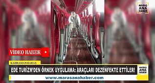 Ede Turizm'den Örnek Uygulama: Araçları Dezenfekte Ettiler!
