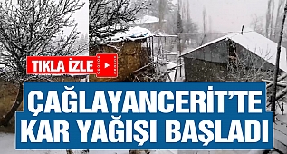 Çağlayancerit'te Kar Yağışı Başladı